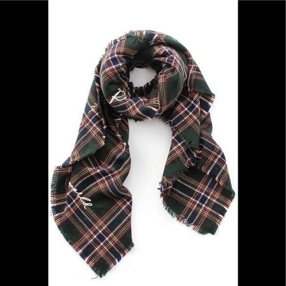 Plaid Oversized Chunky Soft Blanket Scarf - Picture 1 of 9